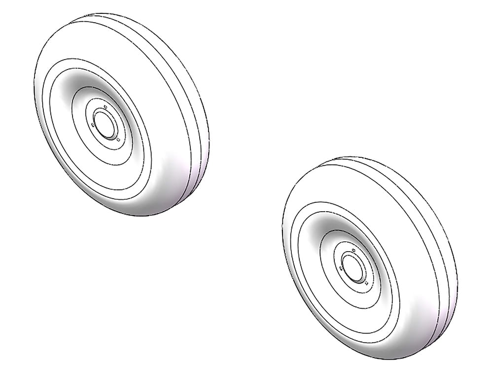 Multiplex Luftrad Ø 57mm/ 4,1mm mit Gummibereifung