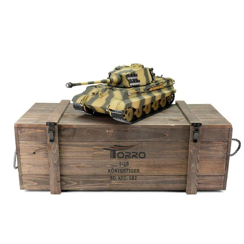 Torro 1:16 RC Panzer Königstiger tarn IR Rauch