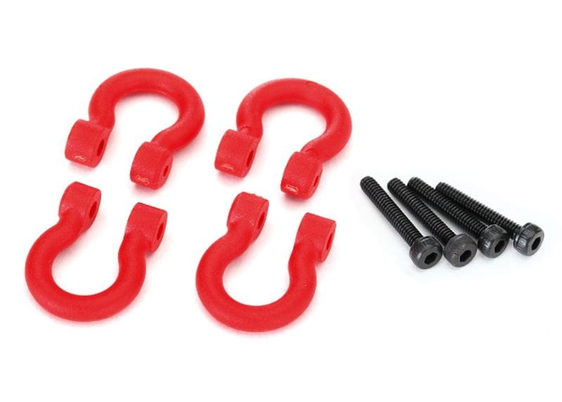 Traxxas Bumper D-rings_ red _v_h_ 2.0x12 CS _4_ - RC-Zubehoer