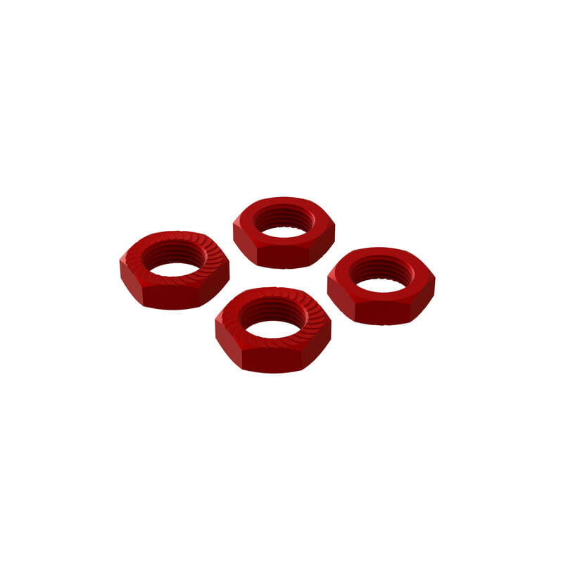 Arrma Aluminum Wheel Nut 17mm Red (4) Arrma Aluminum Wheel Nut 17mm Red _4_ - RC-Zubehoer
