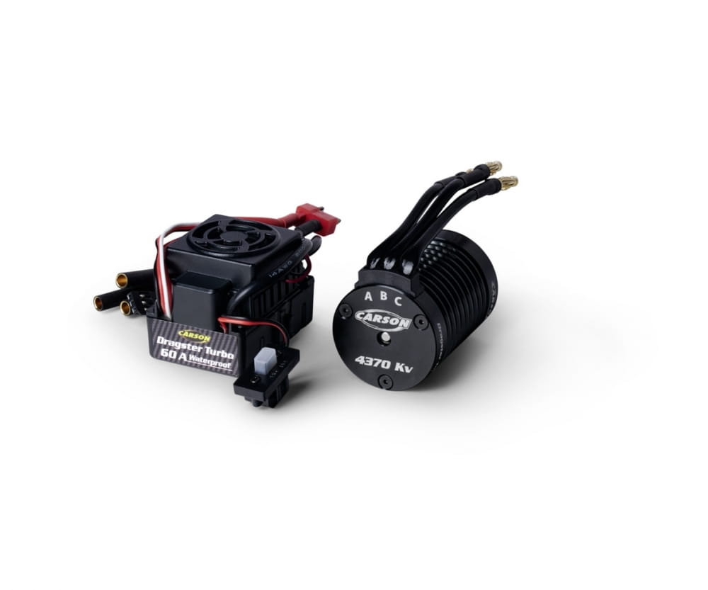 Carson Brushless Set Dragster Turbo 4370 KV 1_10 Regler Motor Combo