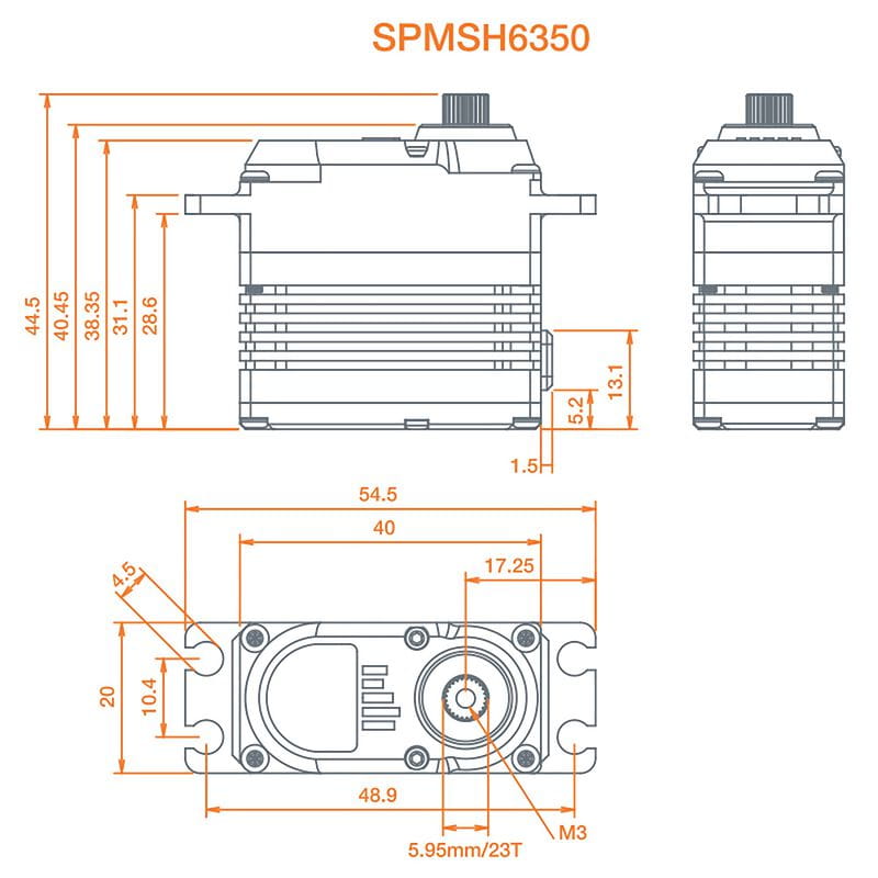 Spektrum H6350 Ultra Torque High Speed Heli Cyclic HV Servo - RC-Zubehoer