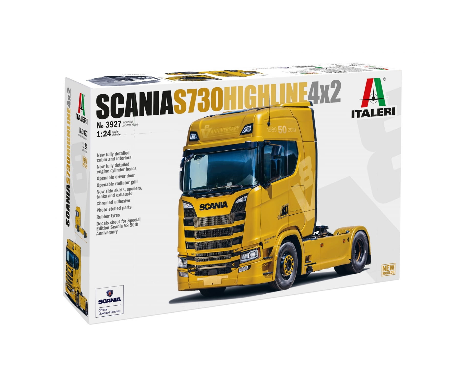 Italeri 1:24 SCANIA S730 Highline 4x2 Truck Plastik Modellbau Bausatz