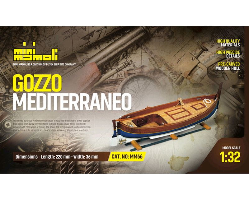 Mini Mamoli Schiff Gozzo Mediterano 1:32 Holz Bausatz