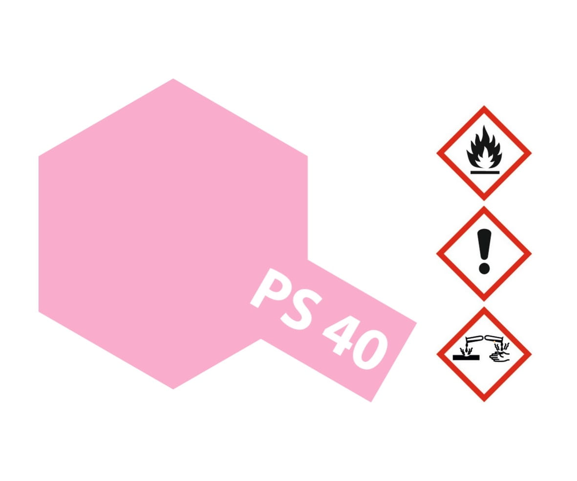 Tamiya PS-40 Tranclucent Rosarot Sprühfarbe 100ml für Polycarbonat ( Lexanfarbe )
