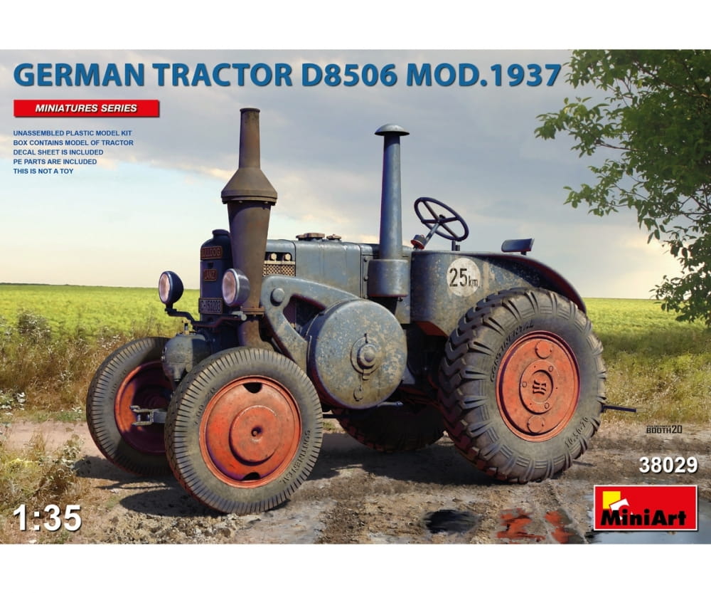 MiniArt 1:35 Dt. Traktor/Schlep. D8506 Mod. 1937 Plastik Modellbau