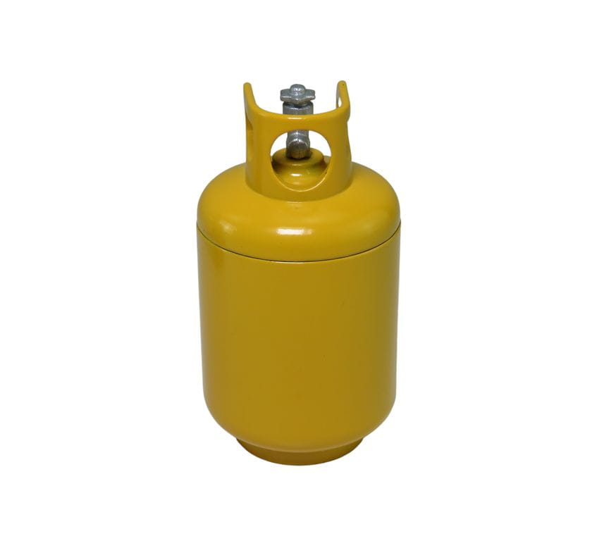 Thicon 1_10 Propangasflasche gelb aus Metall - RC-Zubehoer