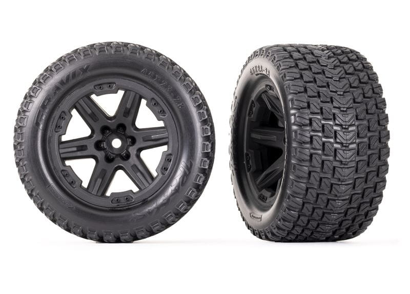 Traxxas Gravix Reifen auf RXT 2.8 Felge schwarz 12mm _2_ - RC-Zubehoer