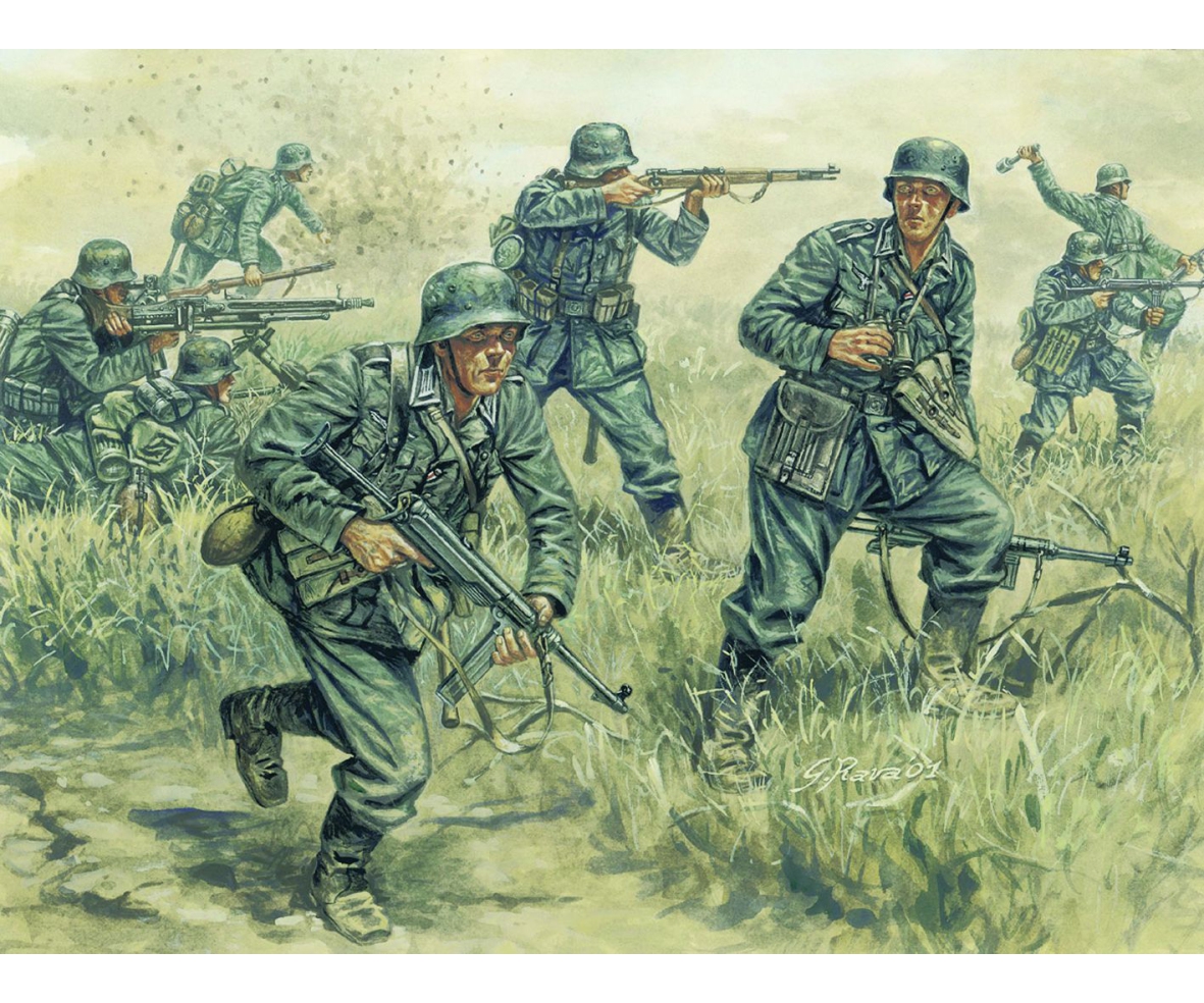 Italeri 1_72 Deutsche Infanterie Modellbausatz mit authentischen Figuren