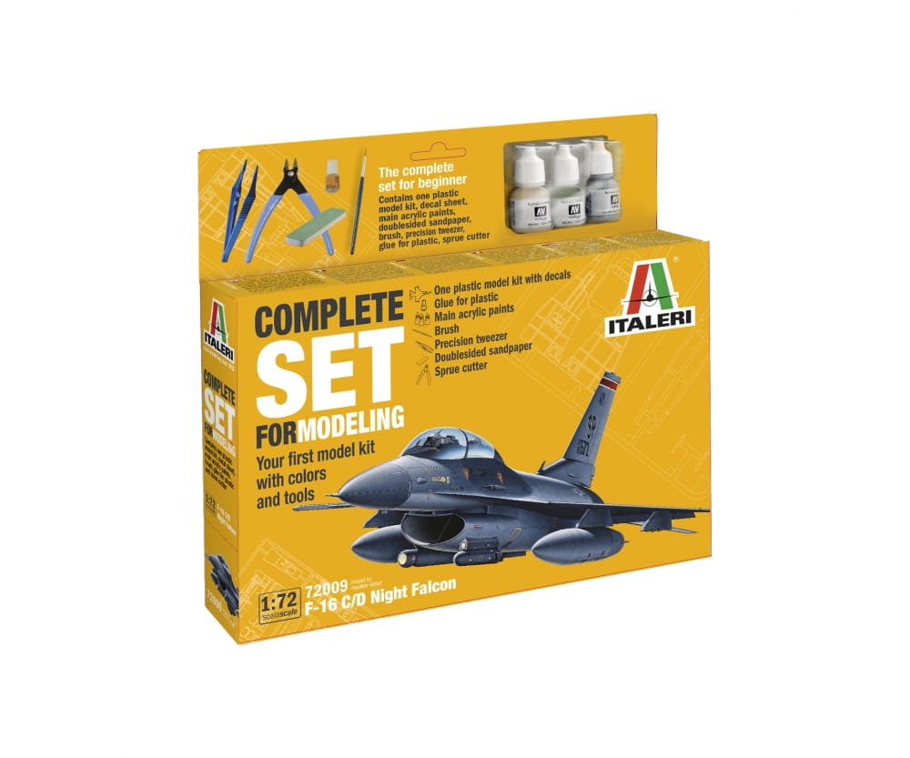 Italeri 1:72 Model-Set F-16 C/D Night Falcon Plastik Modellbau