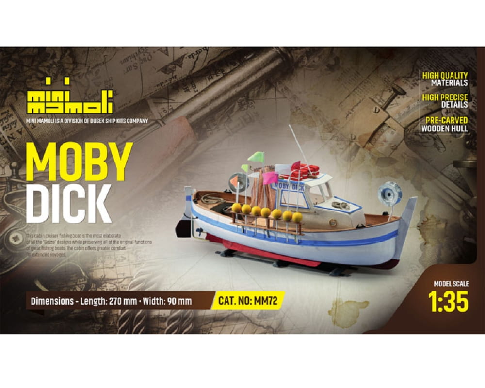 Mini Mamoli Schiff Moby Dick 1:35 Holz Bausatz