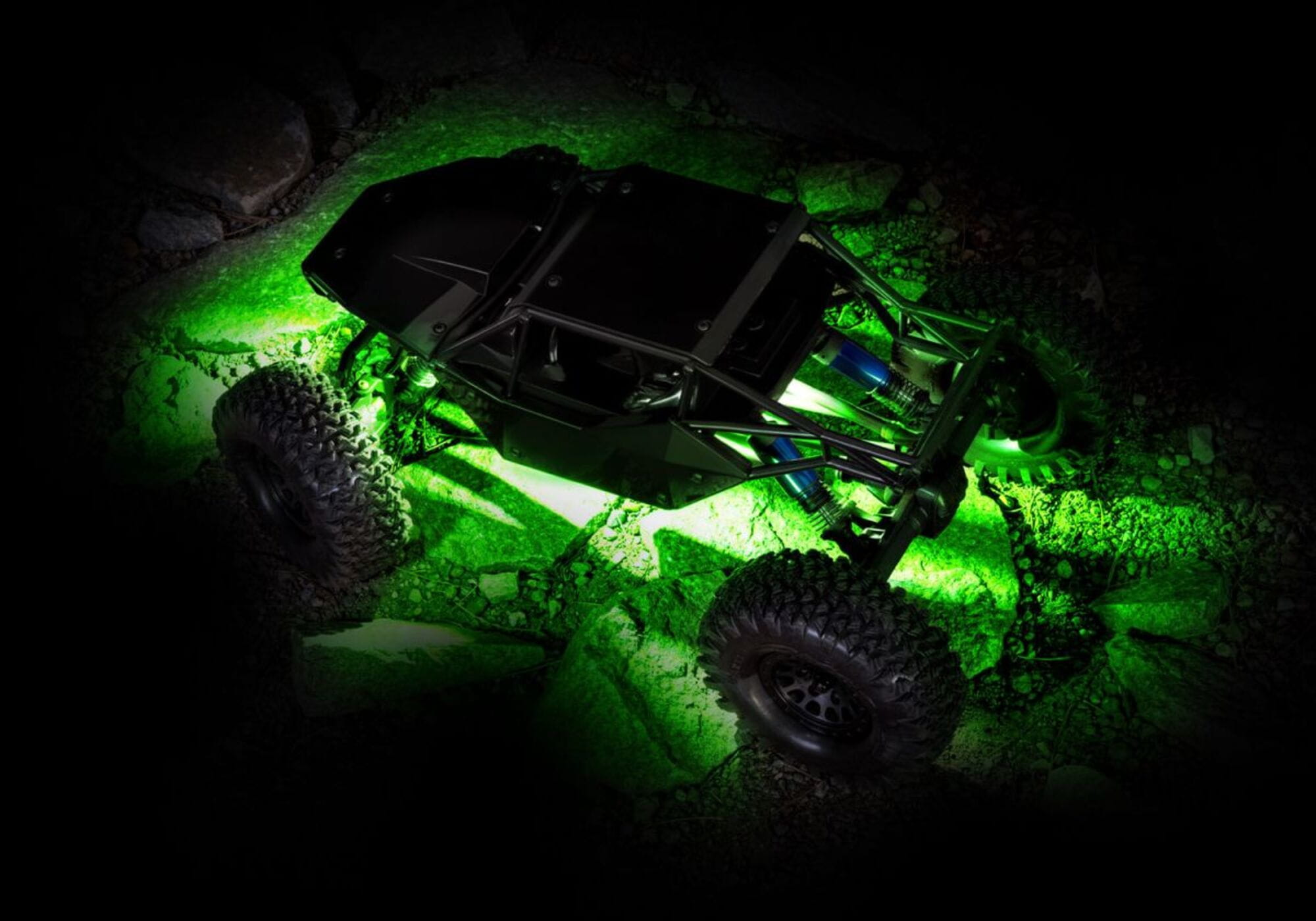 Traxxas TXC-4M Green Rock Lights gruene LED-Unterbodenbeleuchtung fuer Extreme Crawler 1_18