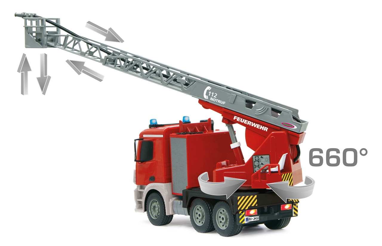 Jamara RC Feuerwehr Drehleiter 1:20 Mercedes Antos 2,4Ghz