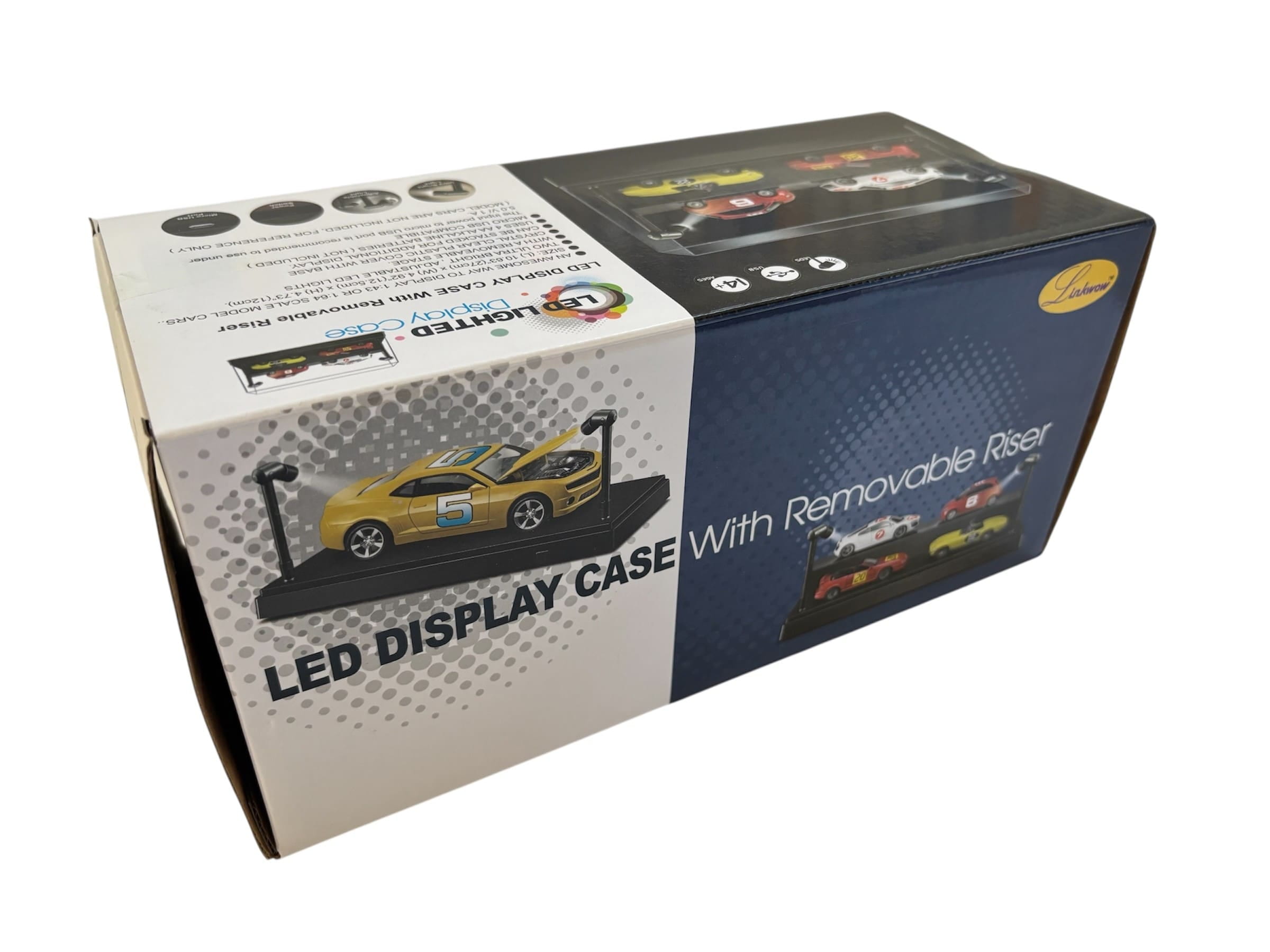 Triple9 LED-Vitrine fuer Modellautos 1_43_1_64 Schwarz mit Beleuchtung_