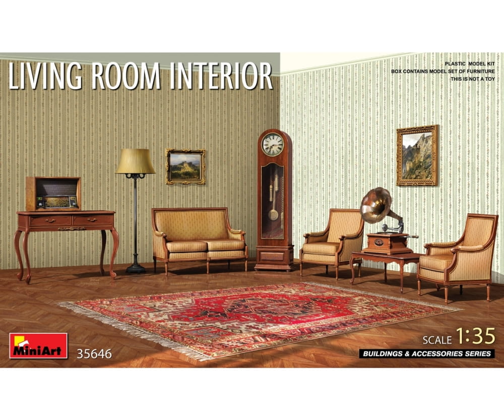 MiniArt 1:35 Wohnzimmermöbel/Einrichtung Plastik Modellbau MiniArt 1_35 Wohnzimmermoebel_Einrichtung Plastik Modellbau - RC-Zubehoer