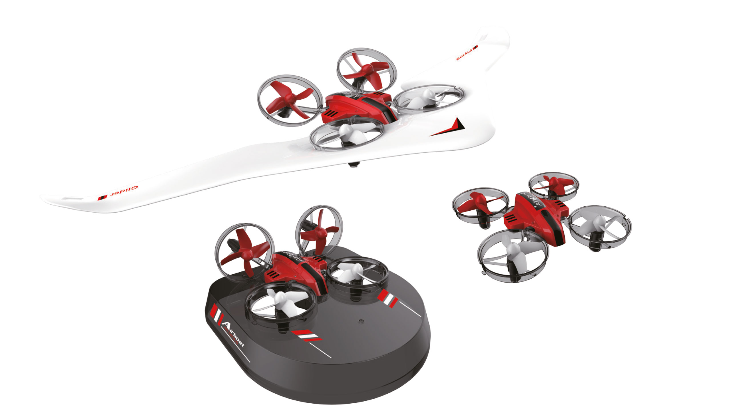 Amewi Air Genius Drohne, Luftkissenfahrzeug, Gleiter