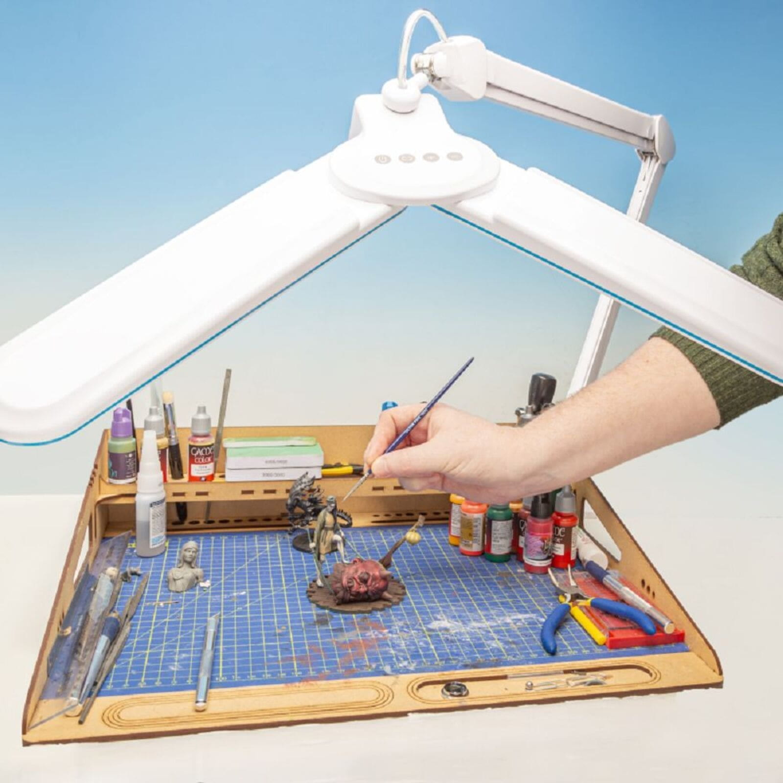 LED Arbeitsplatzleuchte Double-Head dimmbar - Modellzubehoer