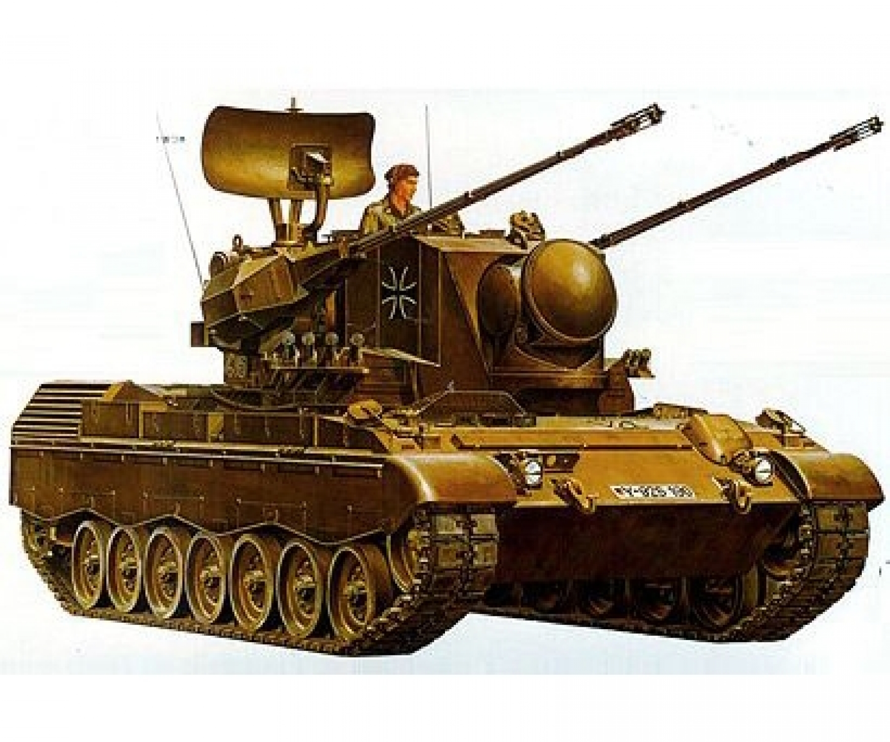 Tamiya Bundeswehr Flak Panzer Geopard 1_35 Plastik Modellbau Militaer Bausatz - RC-Zubehoer