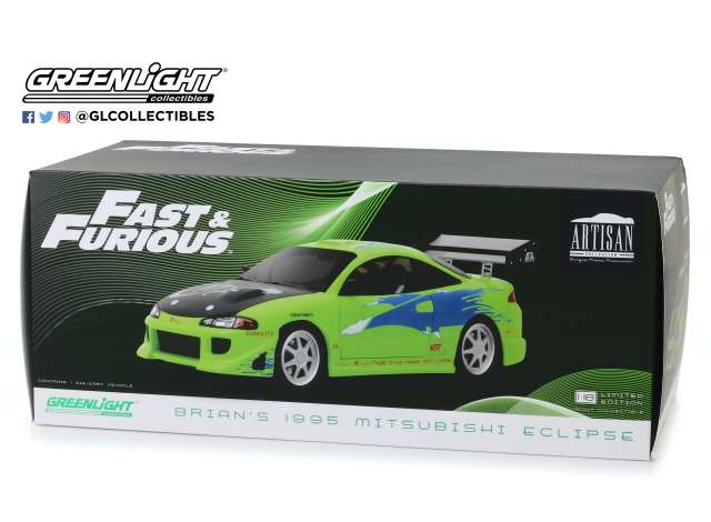 Greenlight 1:18 Brians 1995 Mitsubishi Eclipse Fast & Furious