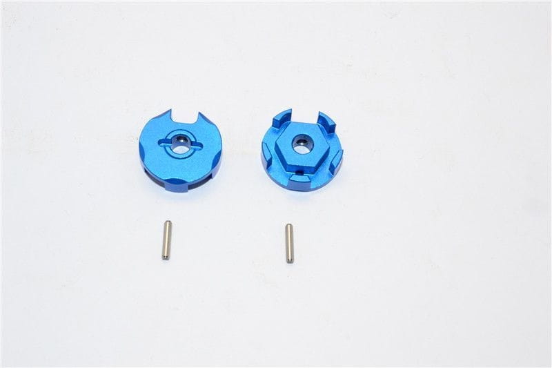 GPM Alu Klauen Hex-Adapter blau fuer Traxxas Slash 4x4 - RC-Zubehoer