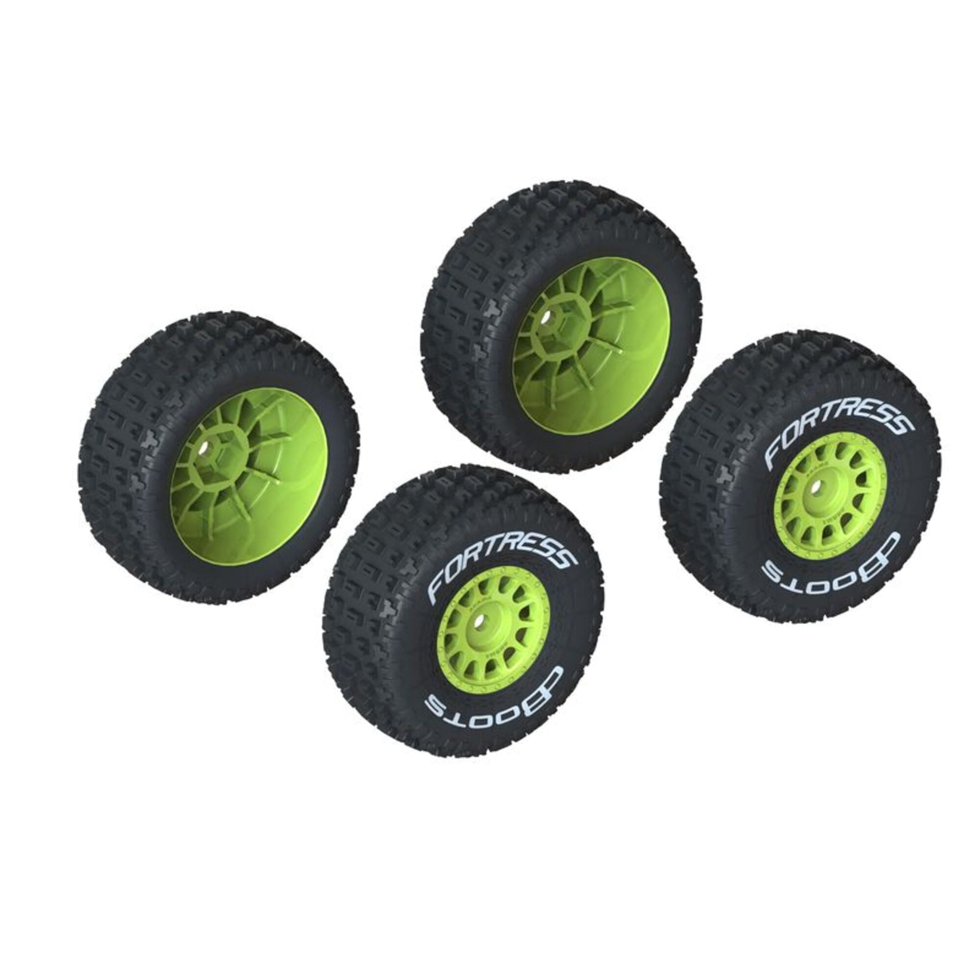 Arrma dBoots FORTRESS Reifen Set geklebt Yellow _2 Paar_ - RC-Zubehoer