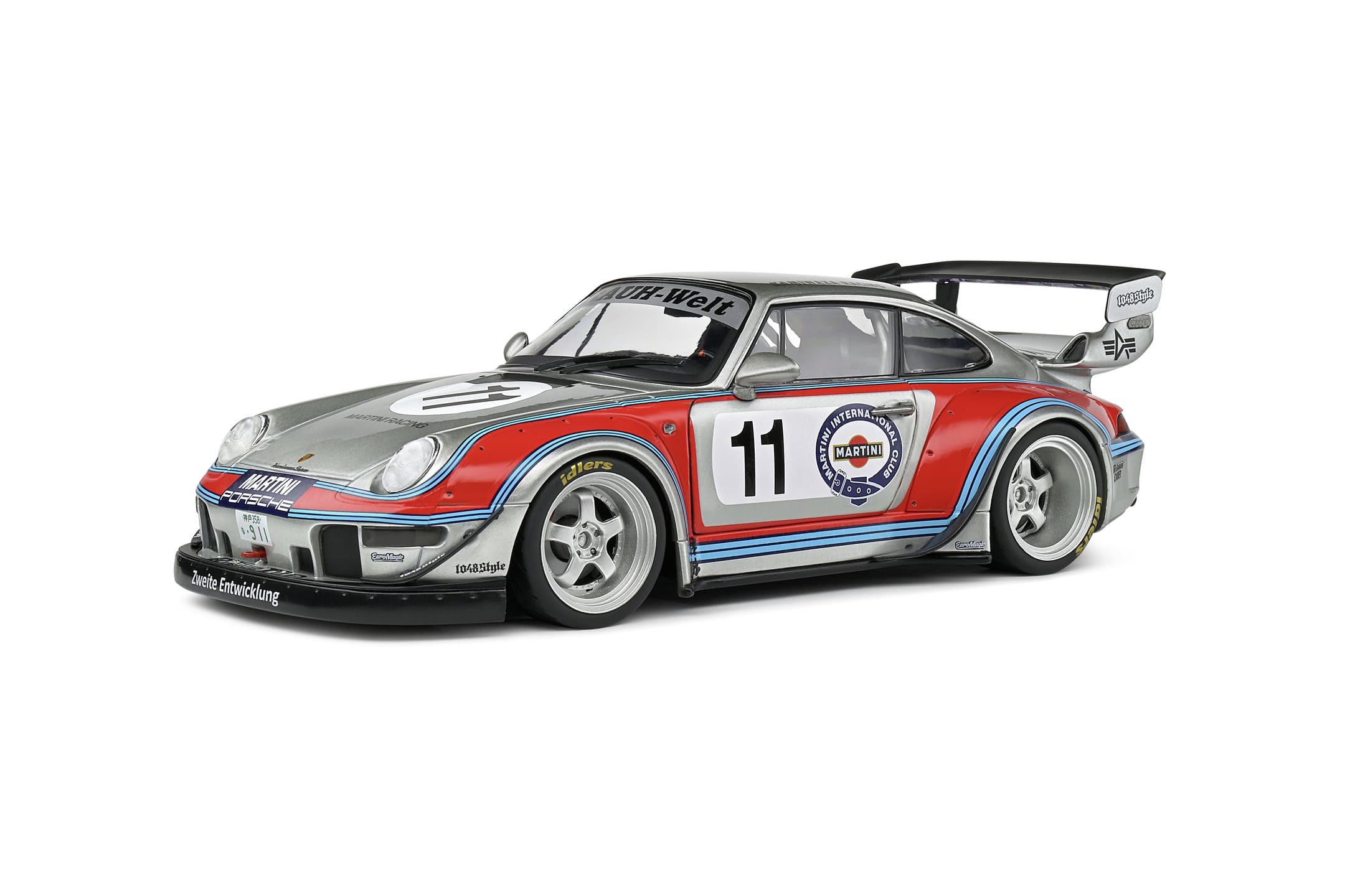 Solido Porsche RWB Bodykit Martini Grau 2020 Modellauto 1_18