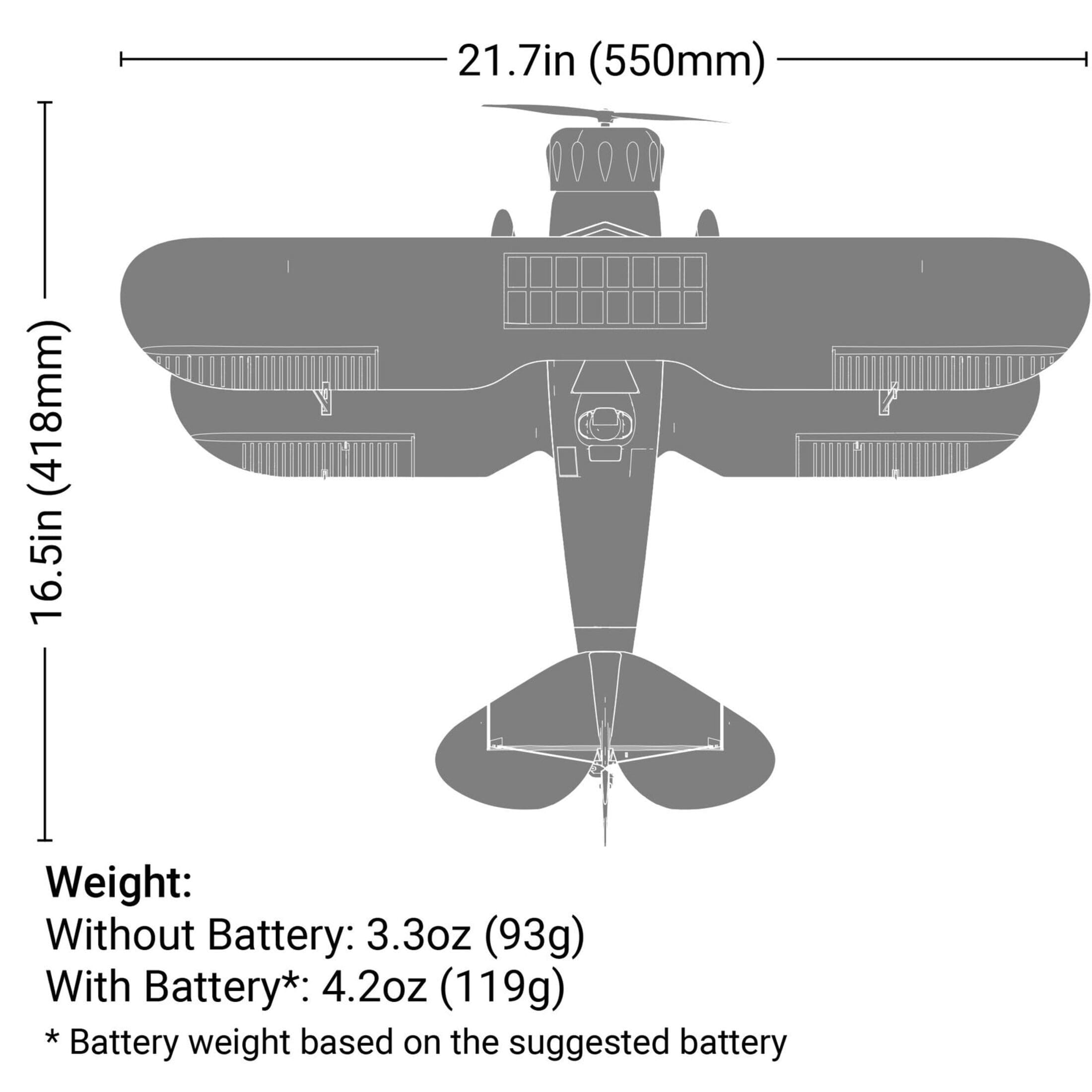 E-flite UMX WACO BNF Basic AS3X SAFE gelb e-flite-umx-waco-rc-flugzeug-weiss-bnf-basic-gelb-mit-safe-as3x