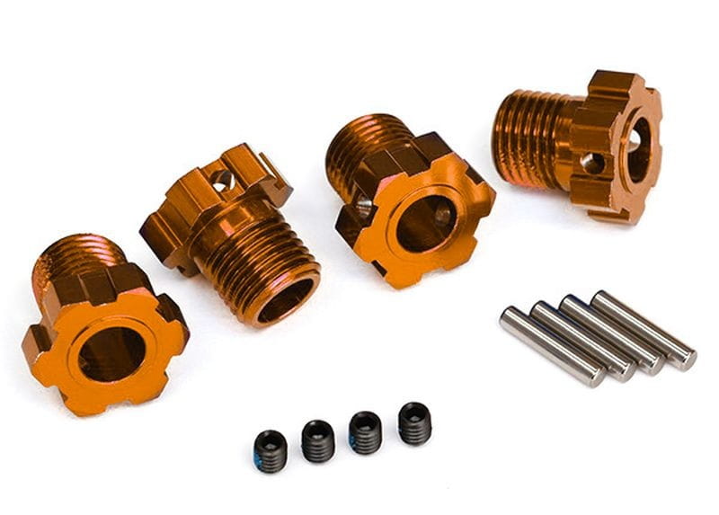 Traxxas Radmitnehmer splined 17mm _orange-eloxiert_ _4_ _ Gewindesti - RC-Zubehoer