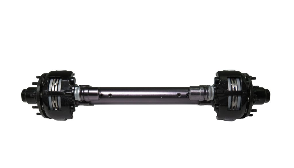 Thicon 1_14 Aufliegerachse Single mit Bremsscheiben und Nabe - RC-Zubehoer