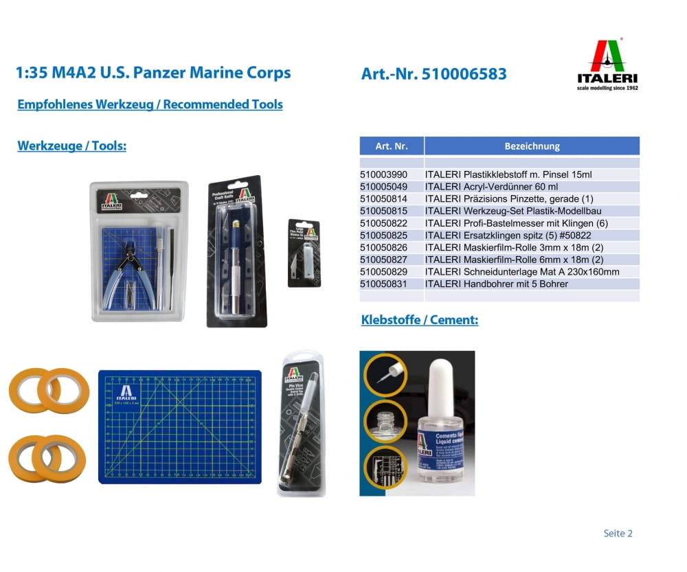 Italeri 1:35 M4A2 U.S. Panzer Marine Corps