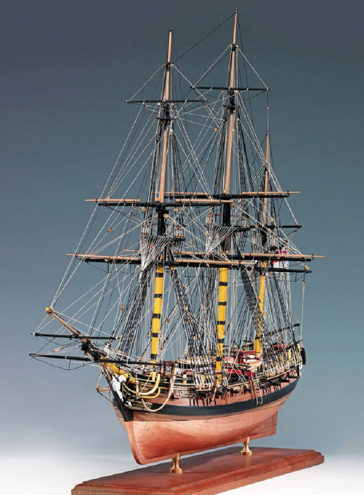 hms pegasus 1 64 modellbausatz mit messing und kupferteilen H_M_S. Pegasus 1_64 Modellbausatz mit Messing- und Kupferteilen_ Detailansicht