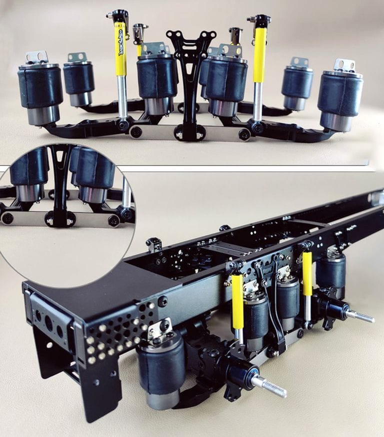 Thicon 1_14 Federsystem fuer 2x Antriebsachsen - RC-Zubehoer