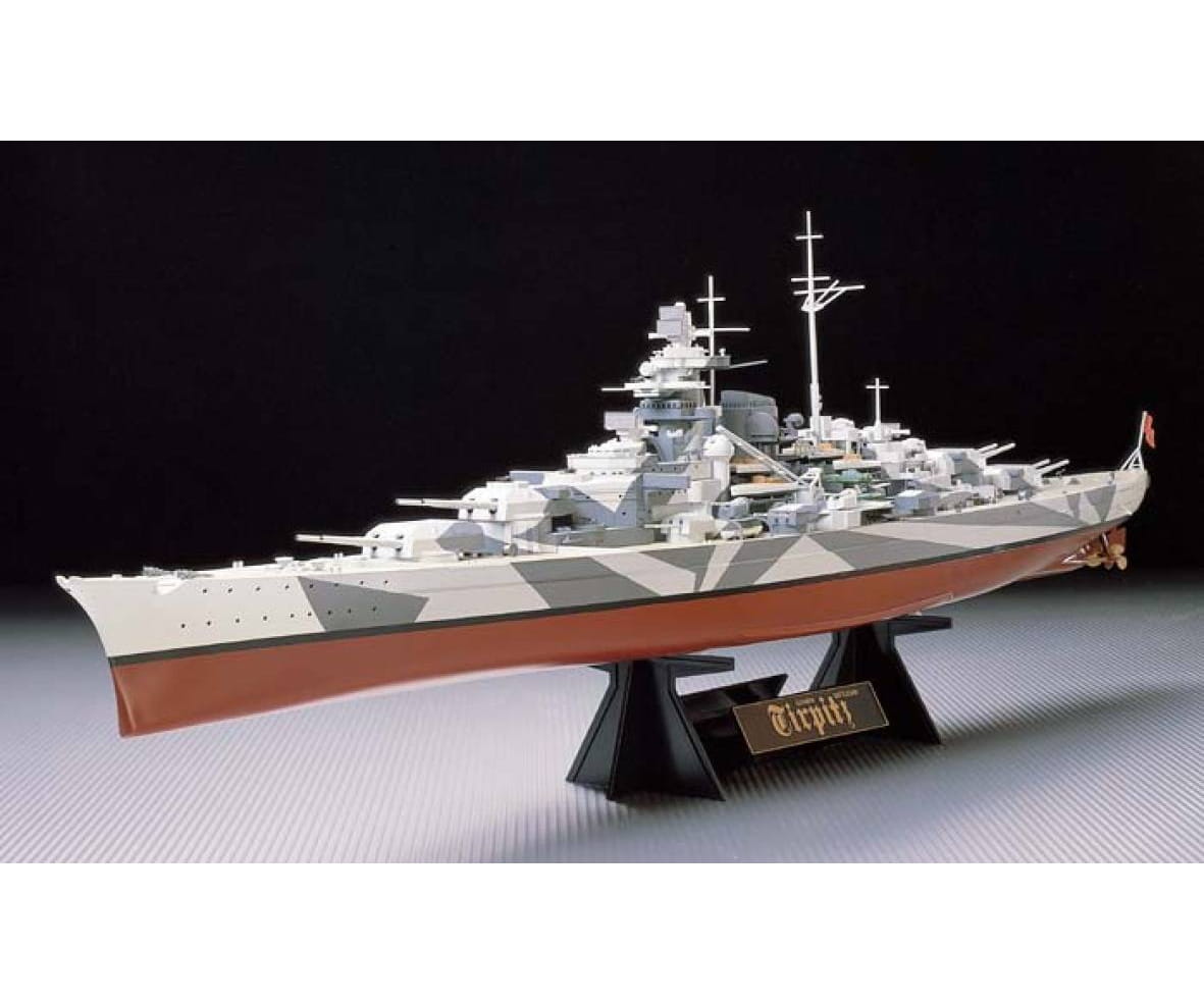 Tamiya WWII Deutsches Kampfschiff Tirpitz 1:35 Plastik Militär Modellbau Bausatz