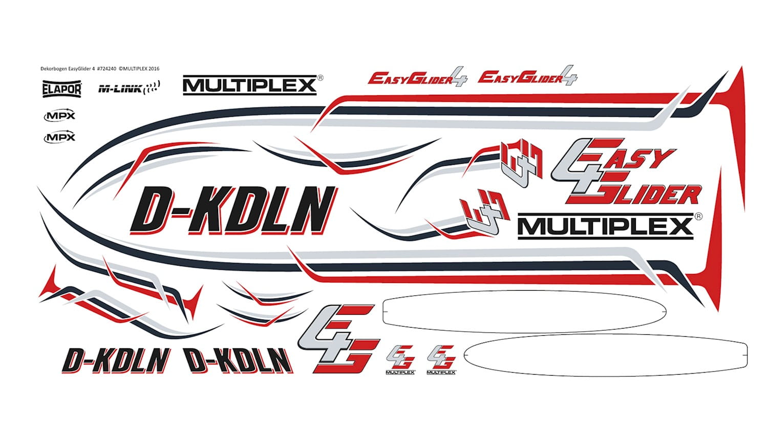 Multiplex Dekorbogen EasyGlider 4 - RC-Zubehoer