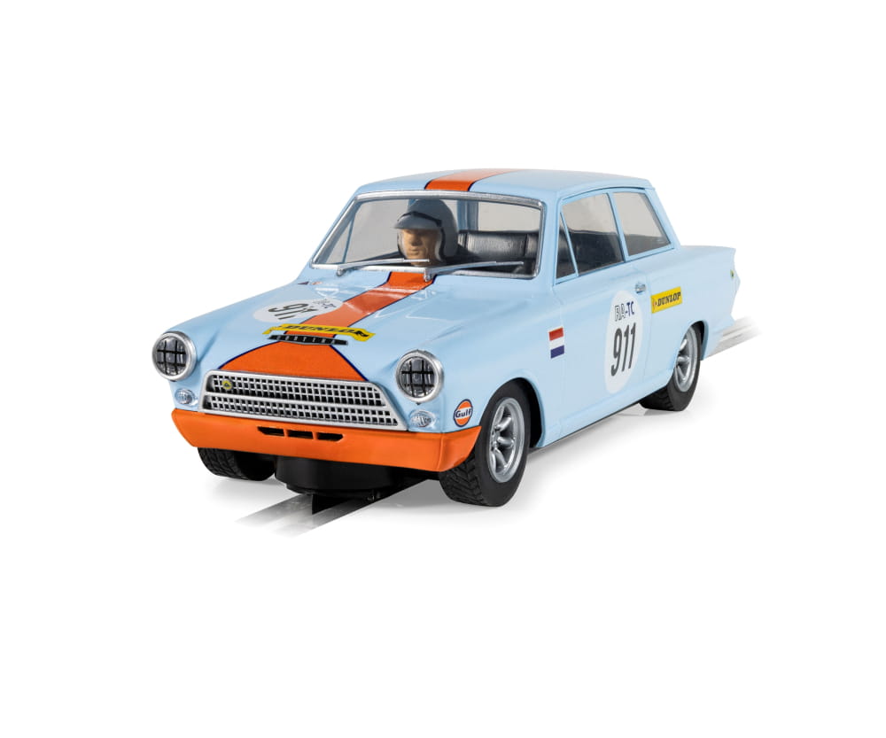 Scalextric 1_32 Ford Lotus Cortina Gulf Edition Slotcar