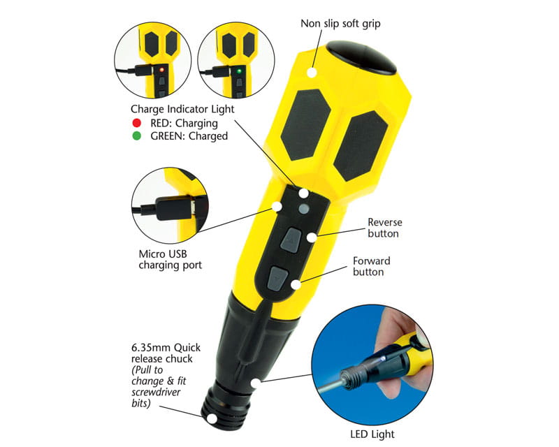Krick RC36 Schraubendreher elektrisch USB (Set)