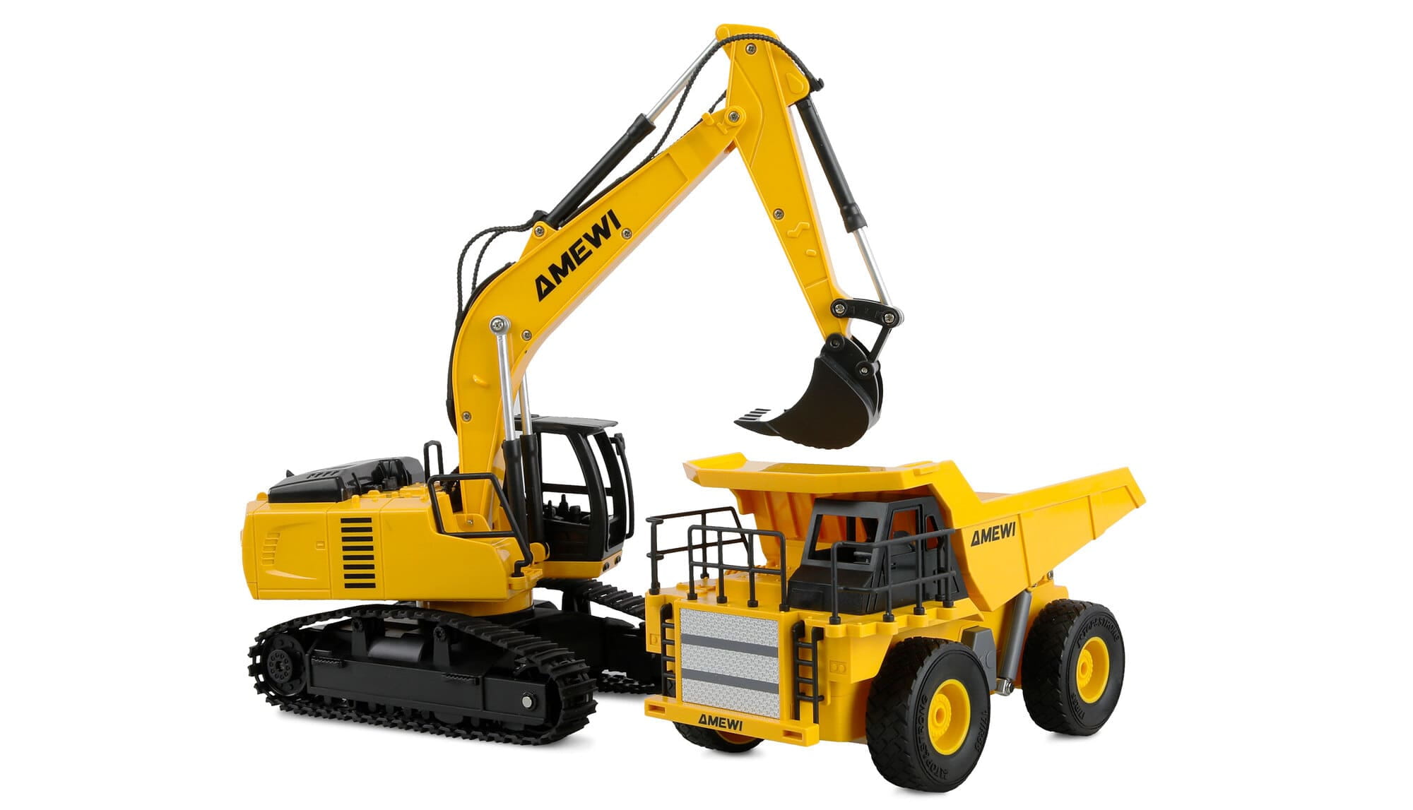 Amewi 2-in-1 Set RC Kipper & Kettenbagger 9-Kanal 1:24 RTR
