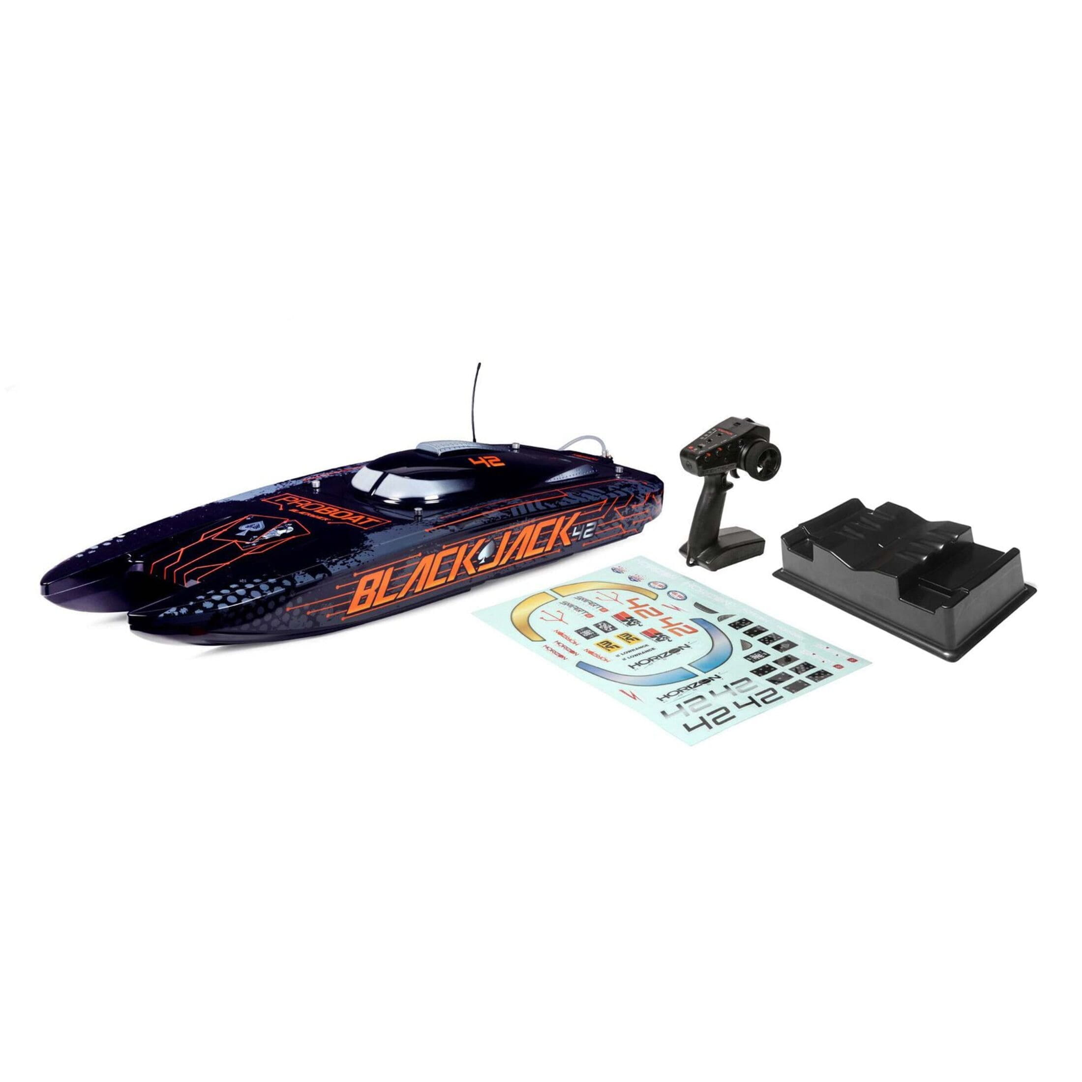 Pro Boat Blackjack 42 8S Katamaran mit Spektrum Motor Schwarz
