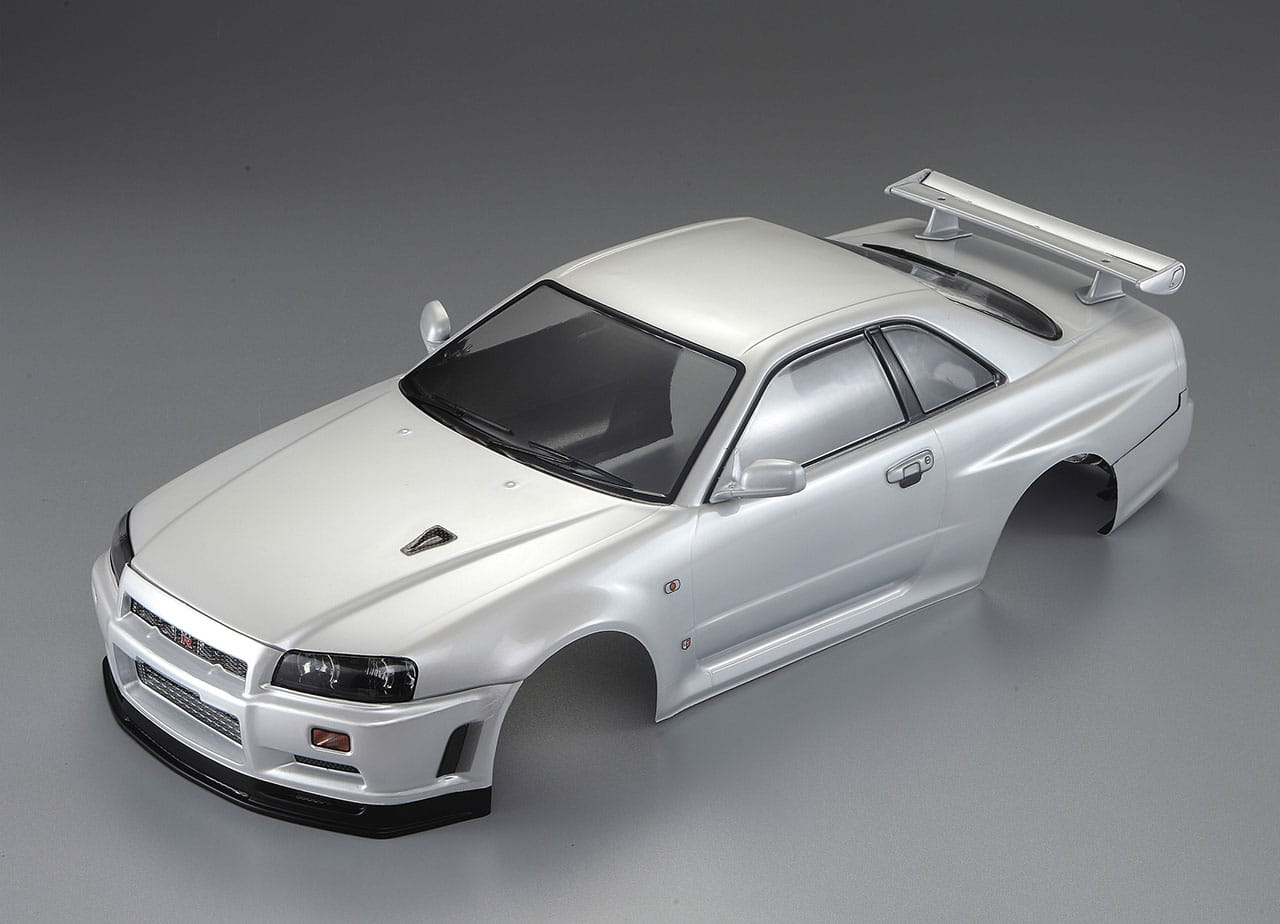 Killerbody Nissan Skyline R34 Karosserie Perl Weiss 195mm RTU - RC-Zubehoer