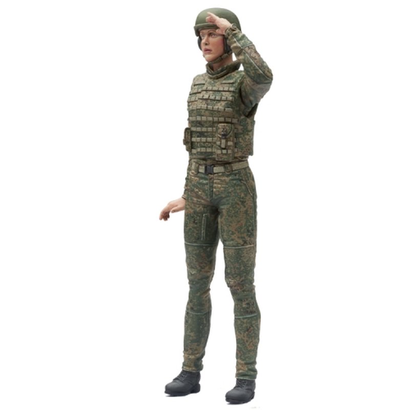 Torro 1:16 Figurenbausatz Russische Panzerkommandantin