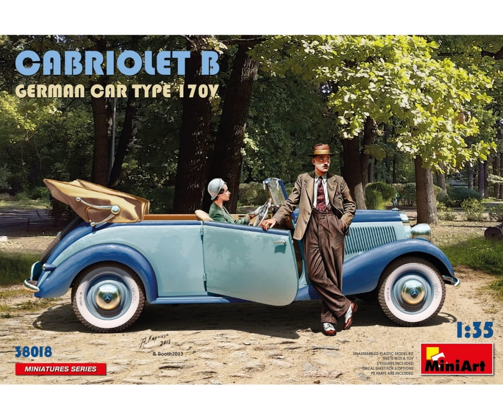 MiniArt 1_35 Dt. PKW Typ 170V Cabriolet B Plastik Modellbau - RC-Zubehoer