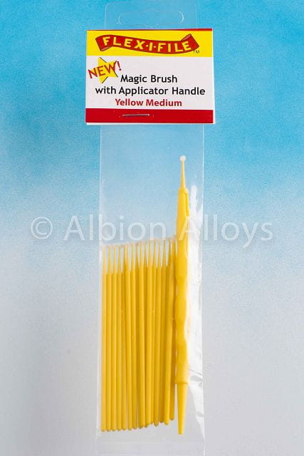 Krick Magic Brush - Mini Pinsel Mittel gelb mit Griff - RC-Zubehoer