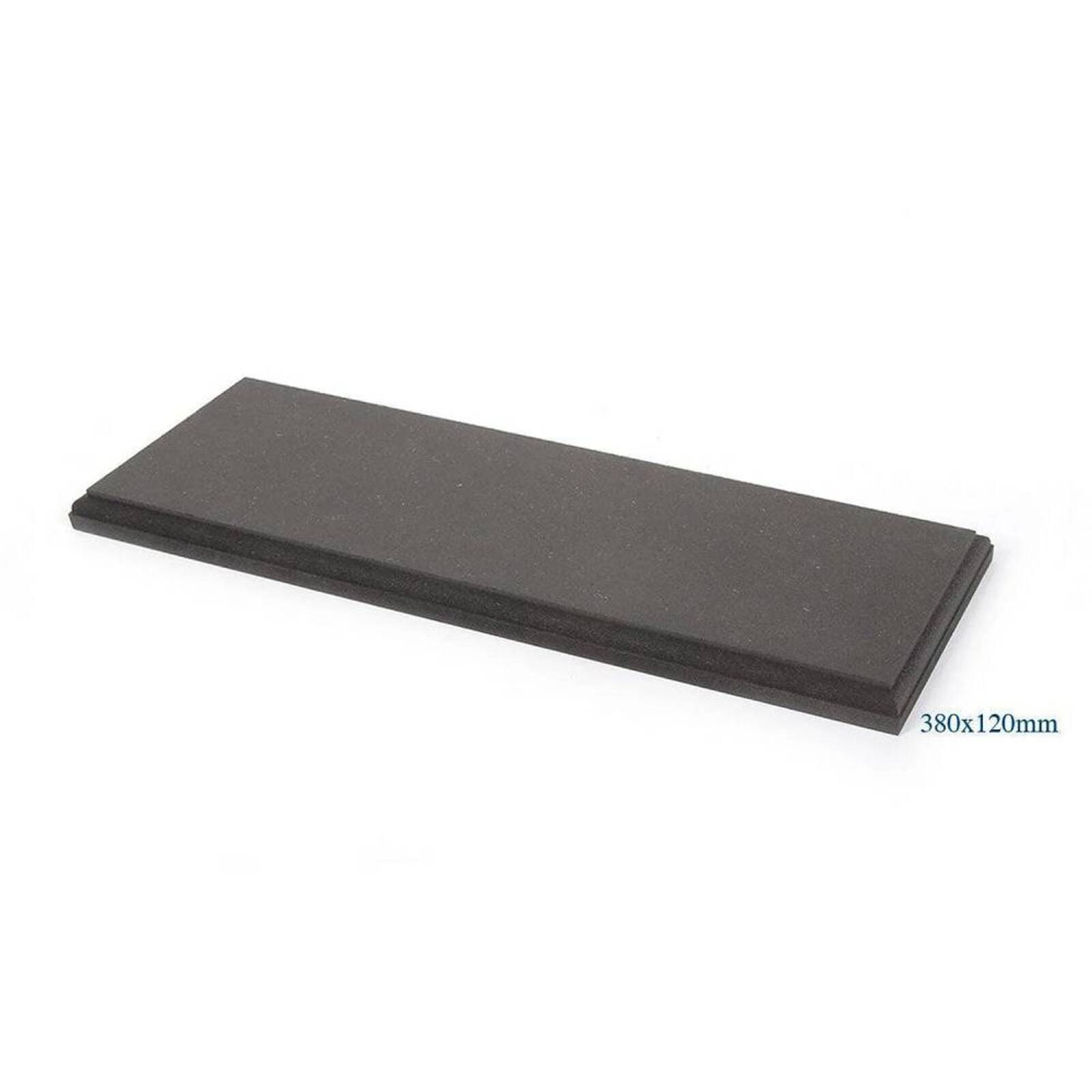 Grundplatte Schwarz mit Modellhalter 380x120 mm - Modellzubehoer