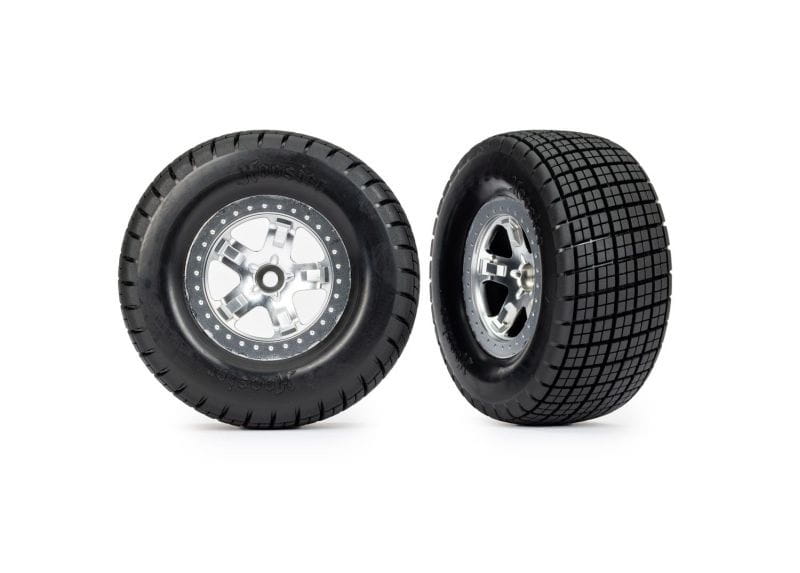 Traxxas Hossier Reifen auf 2_2_3.0 Felge chrom _2_ - RC-Zubehoer