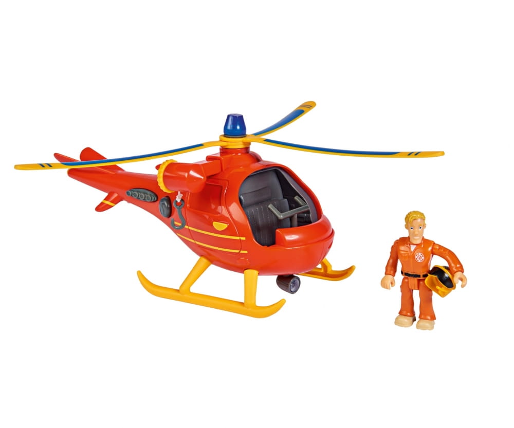 Simba Toys Feuerwehrmann Sam Hubschrauber Wallaby mit Figur