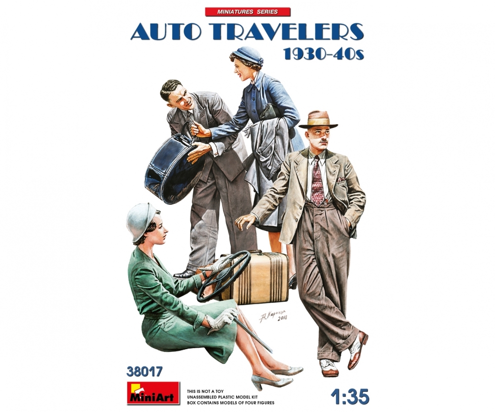 MiniArt 1_35 Figuren Autoreisende 1930-40 _4_ Plastik Modellbau - RC-Zubehoer
