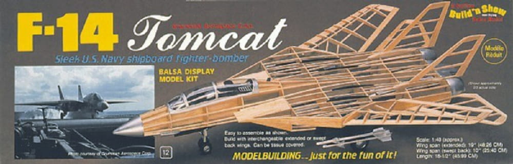 Guillow's Standmodell F-14 Tomcat Bomber 1:40 Balsabausatz