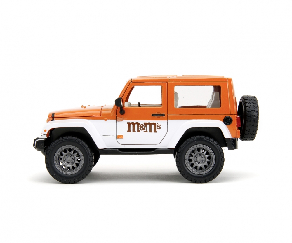 Jada M&Ms Orange 2007 Jeep Wrangler 1:24 Modellauto