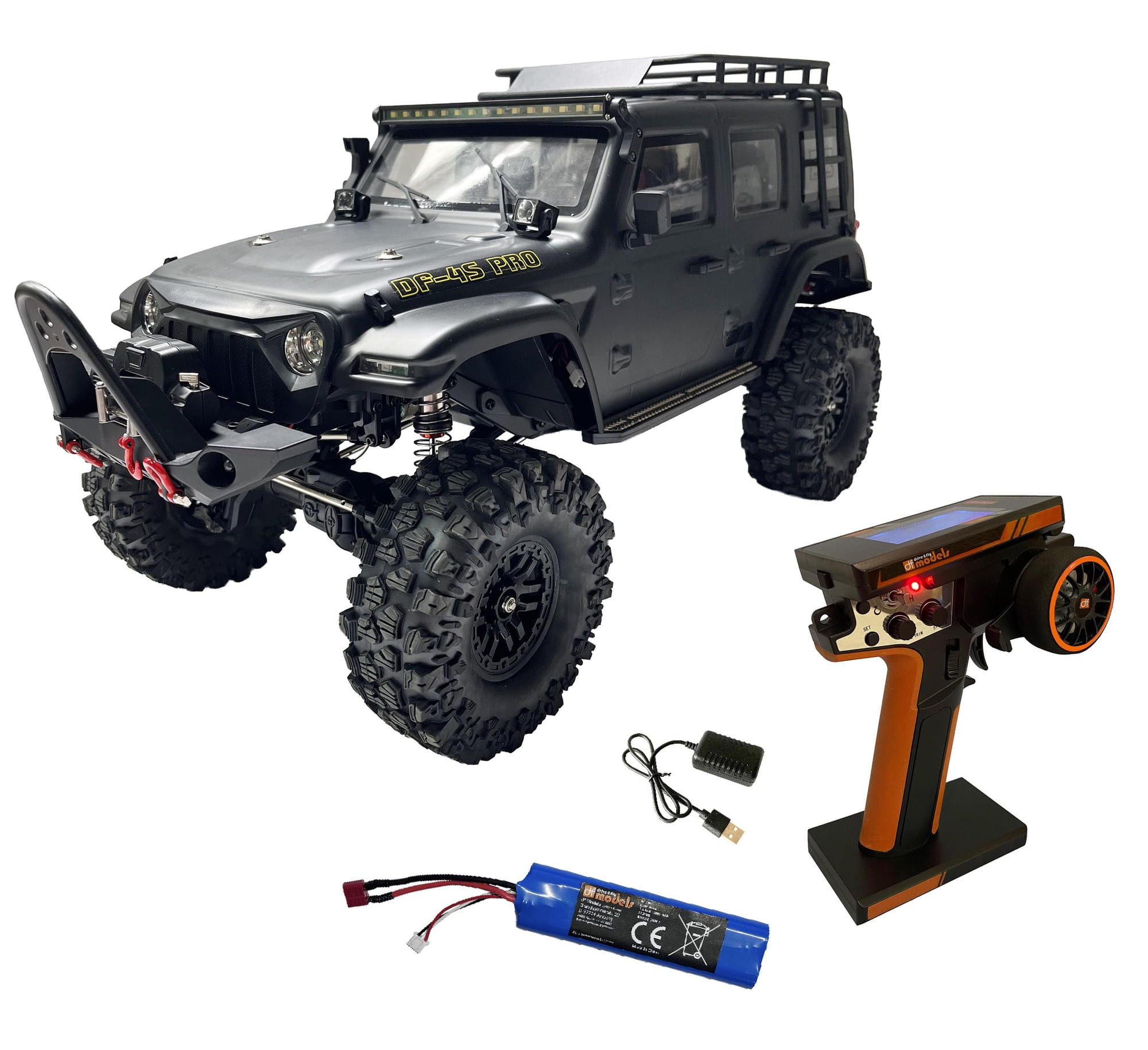 DF Models DF-04S PRO BL RC Crawler 1_10 Brushless RTR matt Schwarz