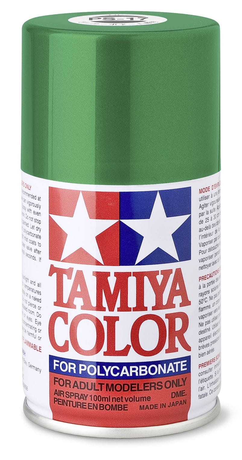Tamiya PS-17 Metallic Grün Sprühfarbe 100ml für Polycarbonat ( Lexanfarbe )